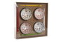 DKD Home Decor Sushi Set 12 Piezas Gato Multicolor en Bambú y Gres