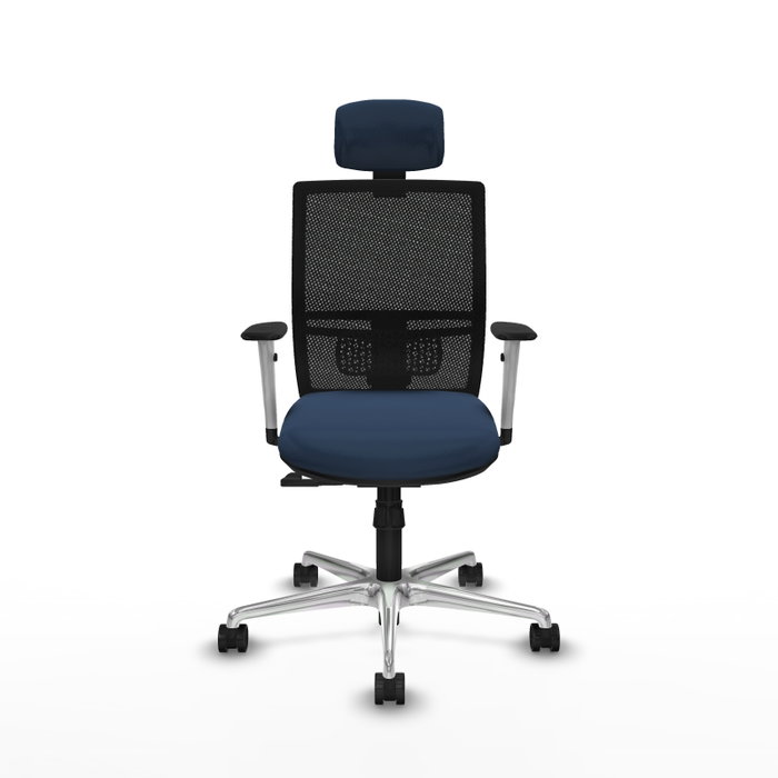 PIQUERAS Y CRESPO Silla de oficina Yunquera con mecanismo Sincro, Azul marino y Negro PIQUERAS Y CRESPO Silla de oficina Yunquera con mecanismo Sincro, Azul marino y Negro
