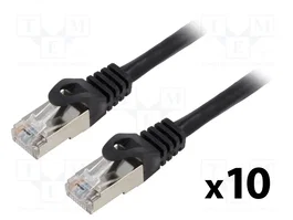LANBERG Patch cord Cat 6 F/UTP 0,5m Negro