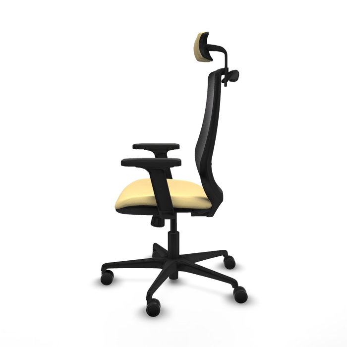 PIQUERAS Y CRESPO Silla de oficina Mardos con Mecanismo Sincro Crema y Negro PIQUERAS Y CRESPO Silla de oficina Mardos con Mecanismo Sincro Crema y Negro