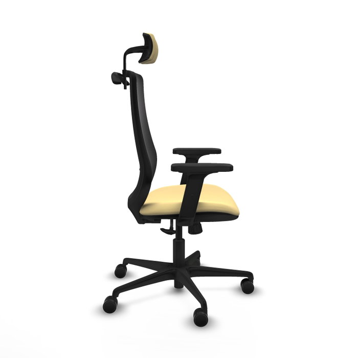 PIQUERAS Y CRESPO Silla de oficina Mardos con Mecanismo Sincro Crema y Negro PIQUERAS Y CRESPO Silla de oficina Mardos con Mecanismo Sincro Crema y Negro