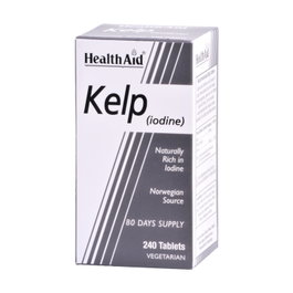 Health Aid Kelp Noruego 240 comprimidos - Yodo para digestión y flatulencia