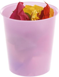 ARCHIVO 2000 Papelera Apilable de 16 Litros Malva Traslúcida