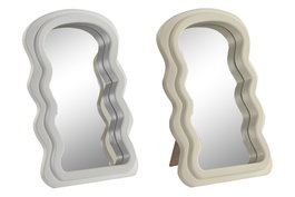 DKD Home Decor Espejos Irregulares de MDF y Cristal (Surtido de 2 piezas)