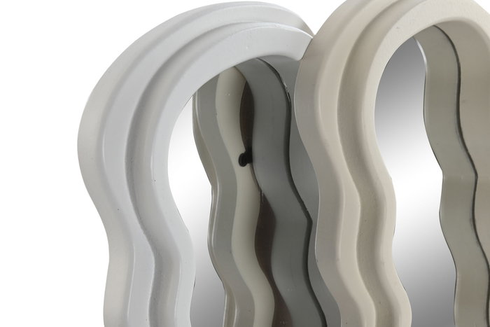 DKD Home Decor Espejos Irregulares de MDF y Cristal (Surtido de 2 piezas)