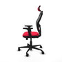 PIQUERAS Y CRESPO Silla de oficina Jorquera con mecanismo Sincro/Traslack, Rojo/Negro