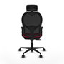 PIQUERAS Y CRESPO Silla de oficina Jorquera con mecanismo Sincro/Traslack, Rojo/Negro