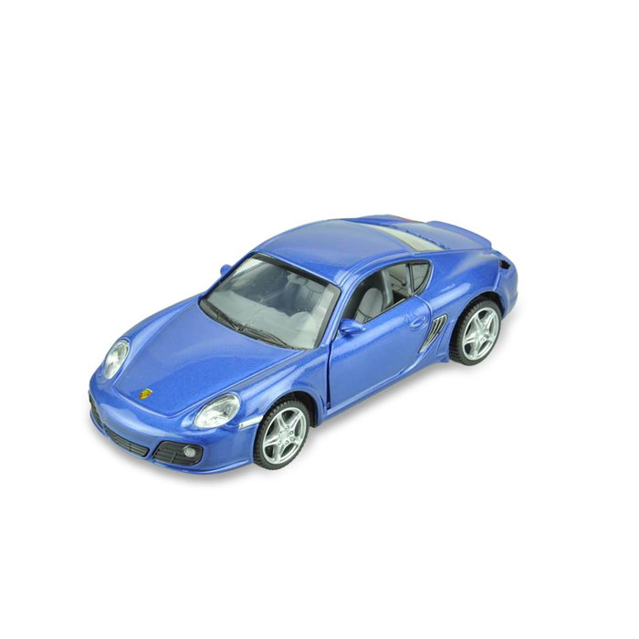 TACHAN Coches Replica Porsche Cayman S 1:32 Pullback con Luz y Sonido - Azul