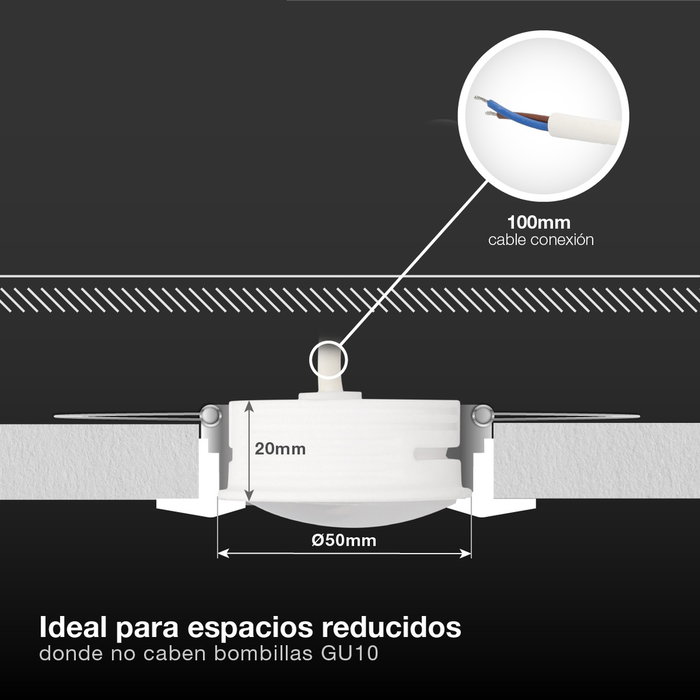 GSC Evolution Módulo LED plano Serie Andulo para focos y aros empotrables 120º 6,5W 3000K GSC Evolution Módulo LED plano Serie Andulo para focos y aros empotrables 120º 6,5W 3000K
