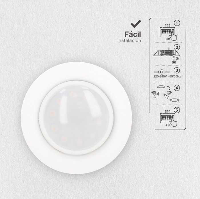 GSC Evolution Módulo LED plano Serie Andulo para focos y aros empotrables 120º 6,5W 3000K GSC Evolution Módulo LED plano Serie Andulo para focos y aros empotrables 120º 6,5W 3000K