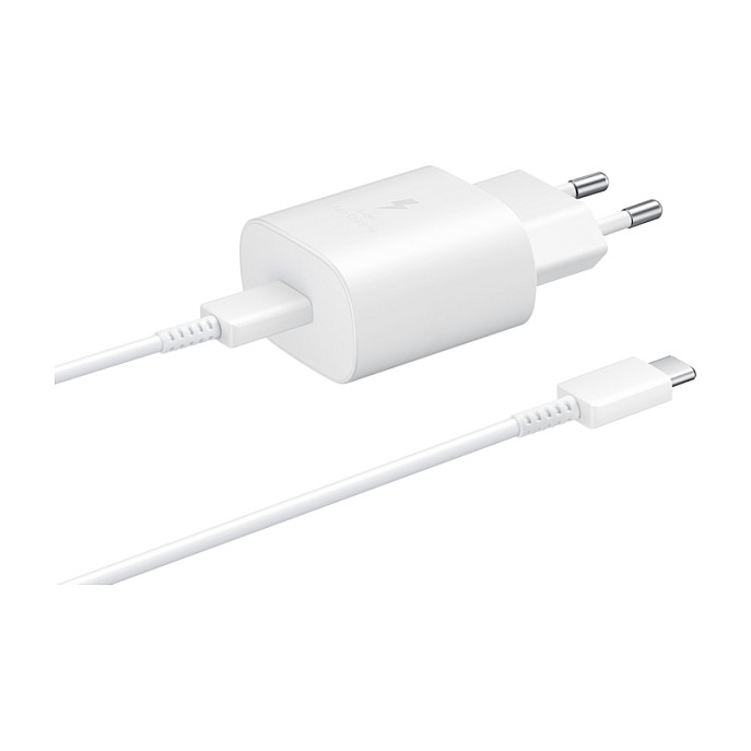 Samsung Cargador Rápido de Pared EP-TA800XWEGWW 25W con Cable USB Tipo-C para Smartphones