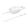 Samsung Cargador Rápido de Pared EP-TA800XWEGWW 25W con Cable USB Tipo-C para Smartphones