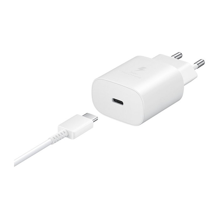 Samsung Cargador Rápido de Pared EP-TA800XWEGWW 25W con Cable USB Tipo-C para Smartphones