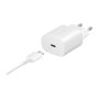 Samsung Cargador Rápido de Pared EP-TA800XWEGWW 25W con Cable USB Tipo-C para Smartphones