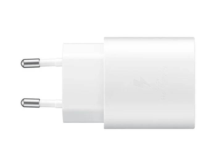 Samsung EP-TA800 Cargador Pared USB-C 25W con Carga Rápida y Cable USB-C a USB-C 1m - Blanco