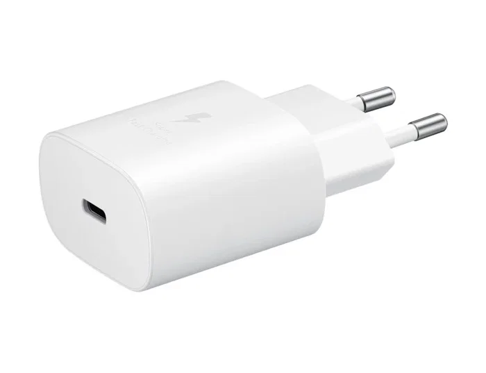 Samsung EP-TA800 Cargador Pared USB-C 25W con Carga Rápida y Cable USB-C a USB-C 1m - Blanco