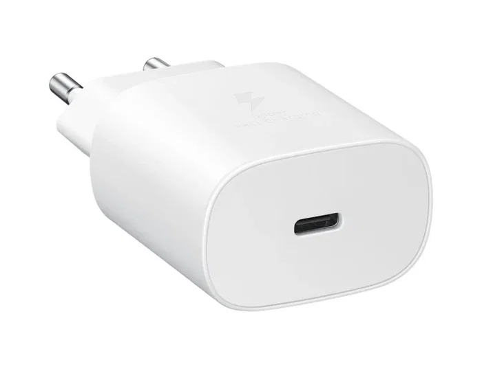 Samsung EP-TA800 Cargador Pared USB-C 25W con Carga Rápida y Cable USB-C a USB-C 1m - Blanco