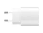 Samsung EP-TA800 Cargador Pared USB-C 25W con Carga Rápida y Cable USB-C a USB-C 1m - Blanco