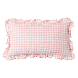 Cojín Cuadros Rosa Algodón 50 X 30 cm (Set de 2)