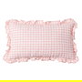 Cojín Cuadros Rosa Algodón 50 X 30 cm (Set de 2)