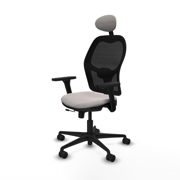 PIQUERAS Y CRESPO Silla de oficina Jorquera con mecanismo Sincro/Traslack, Blanco y Negro PIQUERAS Y CRESPO Silla de oficina Jorquera con mecanismo Sincro/Traslack, Blanco y Negro