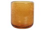 DKD Home Decor Set de 6 Vasos de Cristal Burbujas Ámbar 320ml
