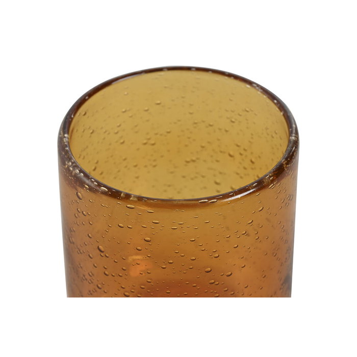 DKD Home Decor Set de 6 Vasos de Cristal Burbujas Ámbar 320ml DKD Home Decor Set de 6 Vasos de Cristal Burbujas Ámbar 320ml