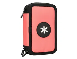 Antartik Plumier Escolar Triple Cremallera Coral 36 Piezas