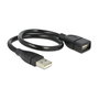 DeLOCK Cable USB 2.0 Tipo-A Macho a Tipo-A Hembra ShapeCable 0,35 m