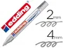Edding Rotulador 750 Punta Fibra Plata Punta Redonda 2-4 mm Marcador Permanente Opaco