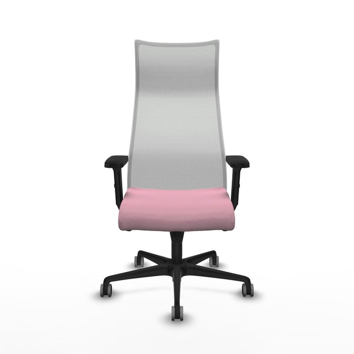PIQUERAS Y CRESPO Sillón Albacete con Mecanismo Sincro, Tela Rosa y Malla Blanca, Brazos 2D PIQUERAS Y CRESPO Sillón Albacete con Mecanismo Sincro, Tela Rosa y Malla Blanca, Brazos 2D