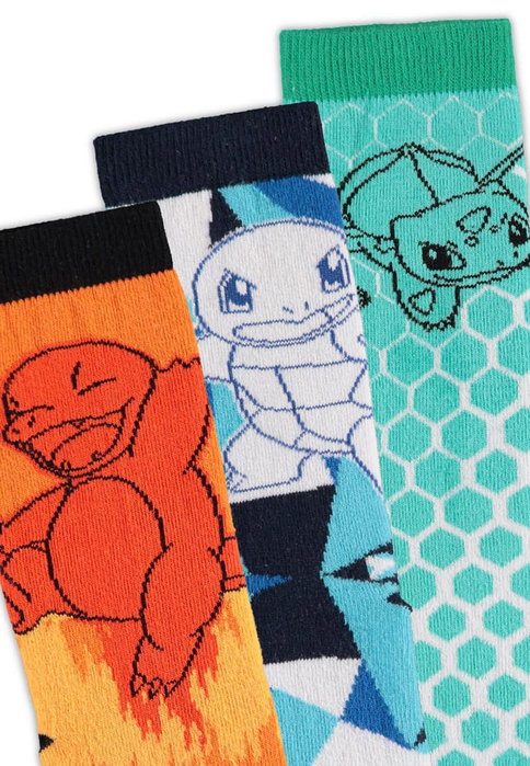 Difuzed Pokémon Pack de 3 Pares de Calcetines Crew 39-42
