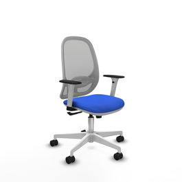 PIQUERAS Y CRESPO Silla de oficina Cilanco con mecanismo Sincro, Azul y Gris