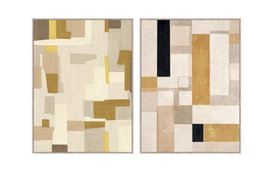DKD Home Decor Cuadro Lienzo PS 90x120 Relieve Surtido de 2 Piezas