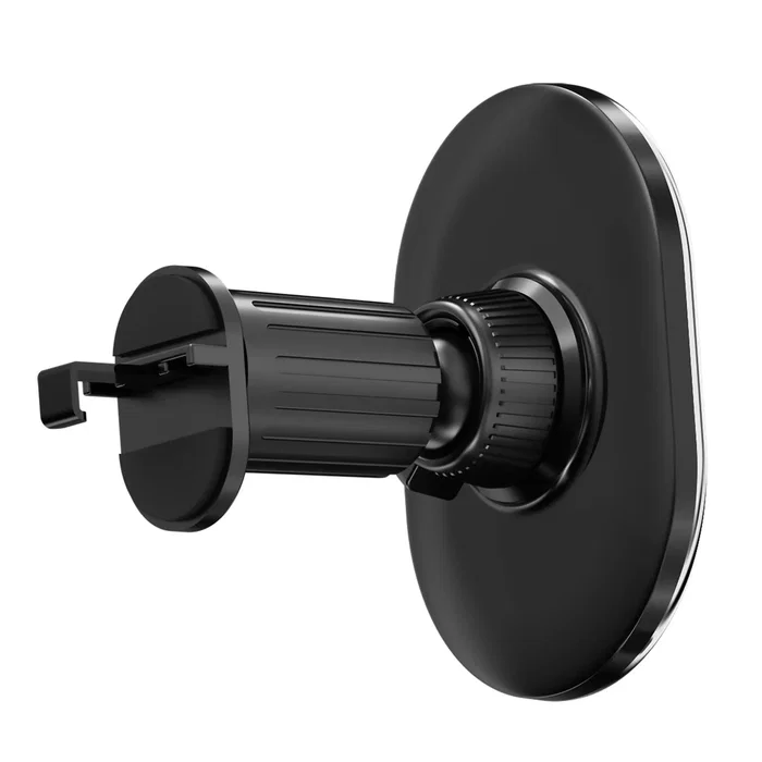 Celly GHOSTSUPERMAG Soporte para Coche con Cargador Inalámbrico para Smartphone, Soporte Pasivo para Rejilla de Ventilación, Negro