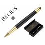 Belius Bolígrafo Soiree Aluminio Negro y Dorado con Tinta Azul