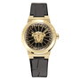 Versace VE3F00222 con caja dorada y correa de cuero negra