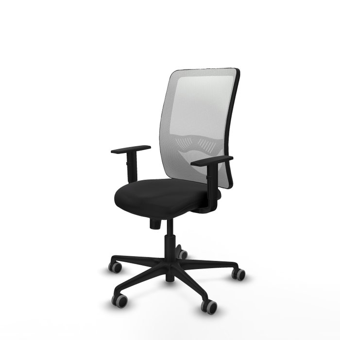 PIQUERAS Y CRESPO Silla de oficina Zulema con mecanismo Sincro, Blanco y Negro