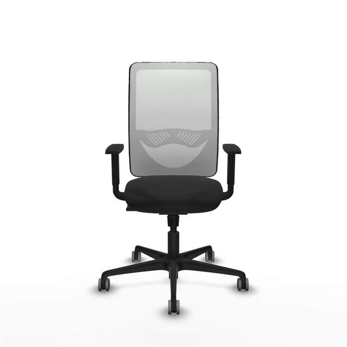 PIQUERAS Y CRESPO Silla de oficina Zulema con mecanismo Sincro, Blanco y Negro