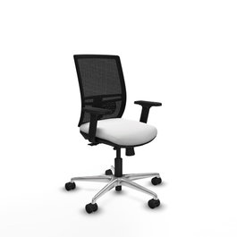 PIQUERAS Y CRESPO Silla de oficina Yunquera con mecanismo Sincro/Traslack Blanco/Negro