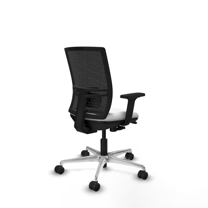 PIQUERAS Y CRESPO Silla de oficina Yunquera con mecanismo Sincro/Traslack Blanco/Negro