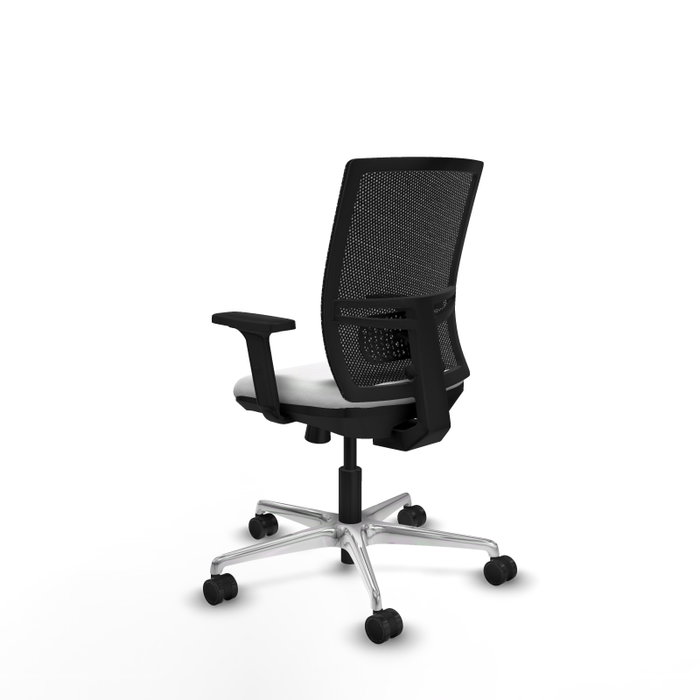 PIQUERAS Y CRESPO Silla de oficina Yunquera con mecanismo Sincro/Traslack Blanco/Negro