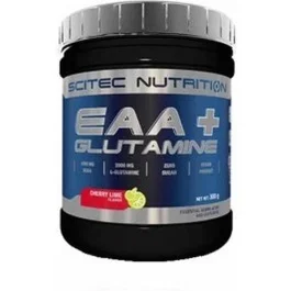 Scitec Nutrition EAA+Glutamine Xpress 300g - Aminoácidos Esenciales y Glutamina en Polvo, Sabor Cereza-Lima