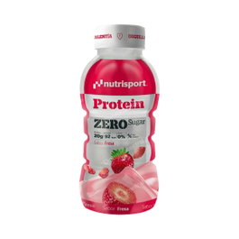 NUTRISPORT Batido Protein Zero Fresa 330ml - Pack de 12 Botellas