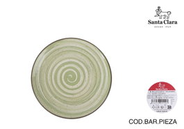 Santa Clara Plato de Postre Loop Verde Monaco 20cm