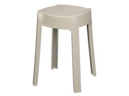 Kipit Taburete Redondo Gris de Plástico 32x45x32 cm (Set de 10)