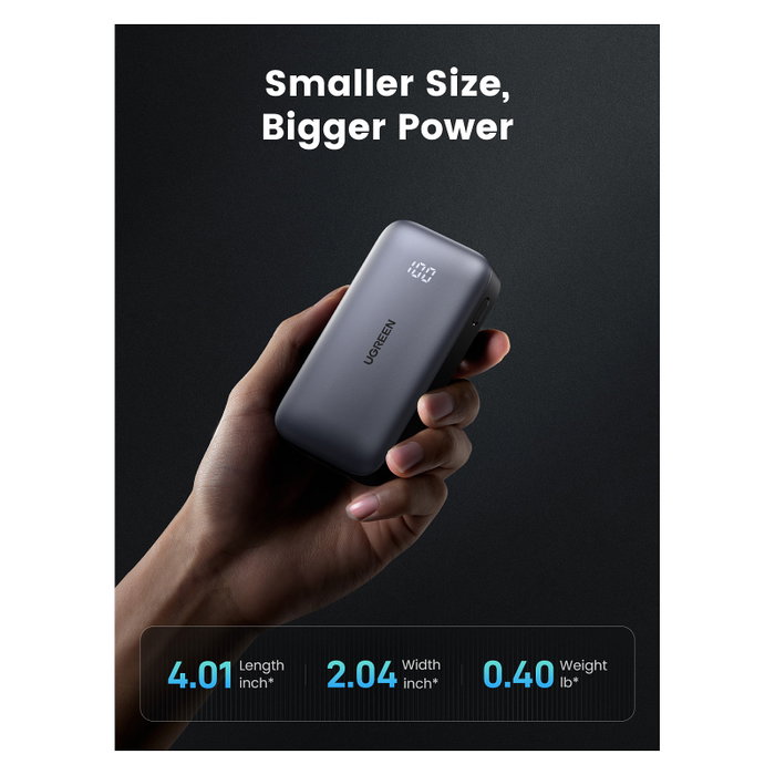 UGREEN Mini Powerbank 10.000 mAh 30W Gris UGREEN Mini Powerbank 10.000 mAh 30W Gris