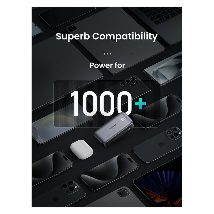 UGREEN Mini Powerbank 10.000 mAh 30W Gris UGREEN Mini Powerbank 10.000 mAh 30W Gris