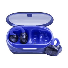 JBL Soundgear Clips - Auriculares deportivos inalámbricos TWS de gancho abiertos, IP54, color azul fantasma, Bluetooth 5.4, batería de hasta 32 horas