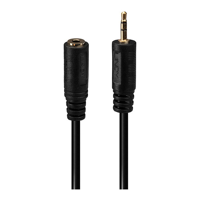 Lindy 35698 Adaptador de audio 2,5 mm macho a 3,5 mm hembra, Negro
